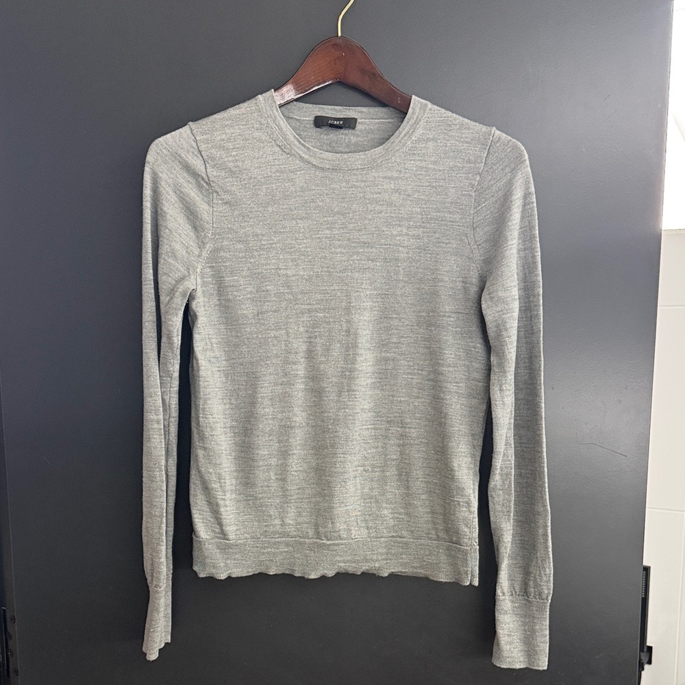 J. Crew Heather Gray Knit Top